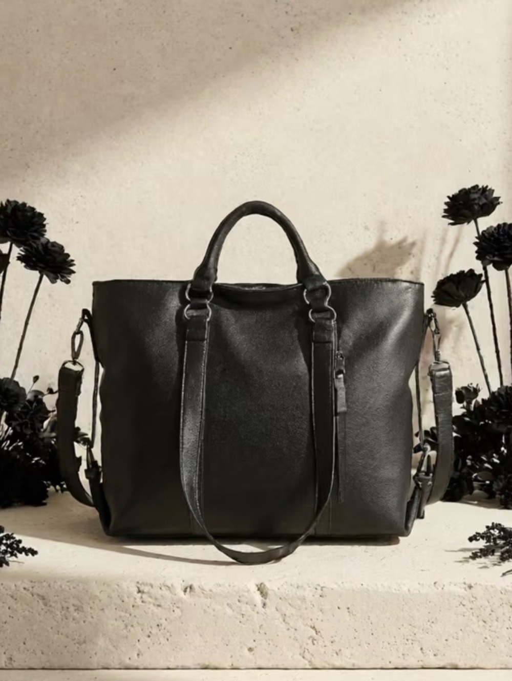 New -Stylish -Faux Leather Shoulder /Messenger Bag -Black